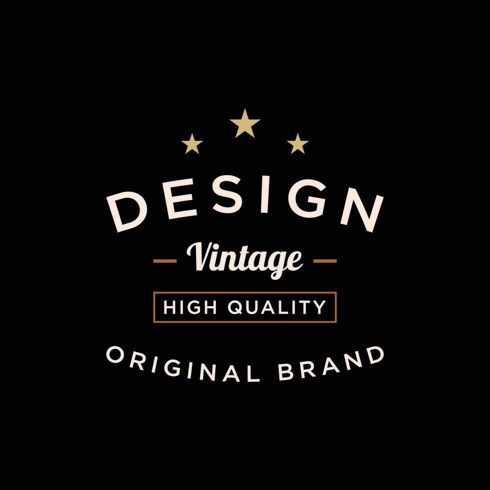 logo design tipografia Vintage ▾ retrò distintivo per attività commerciale , capi di abbigliamento , barbiere , ristorante e sbarra. vettore