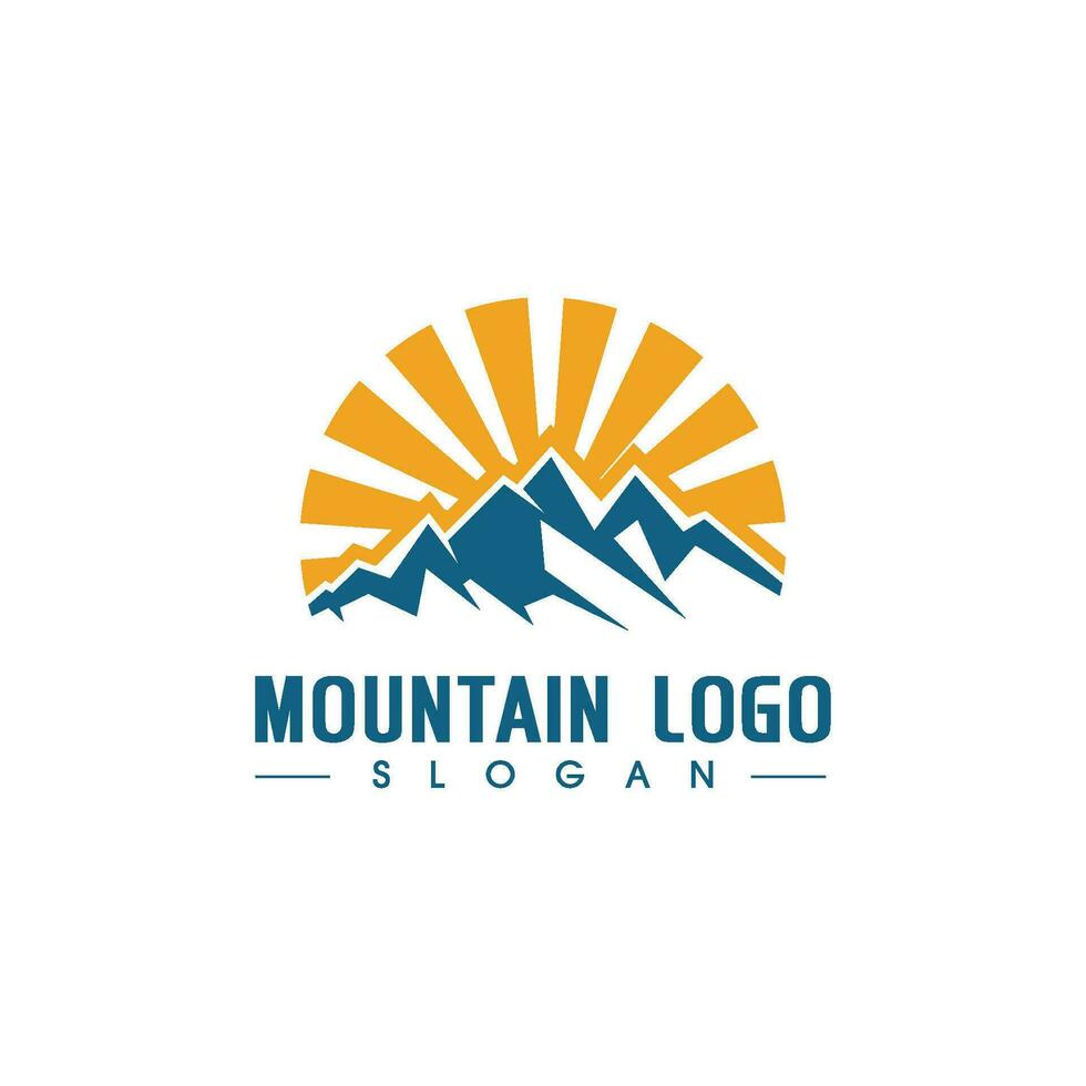 logo icona di montagna vettore