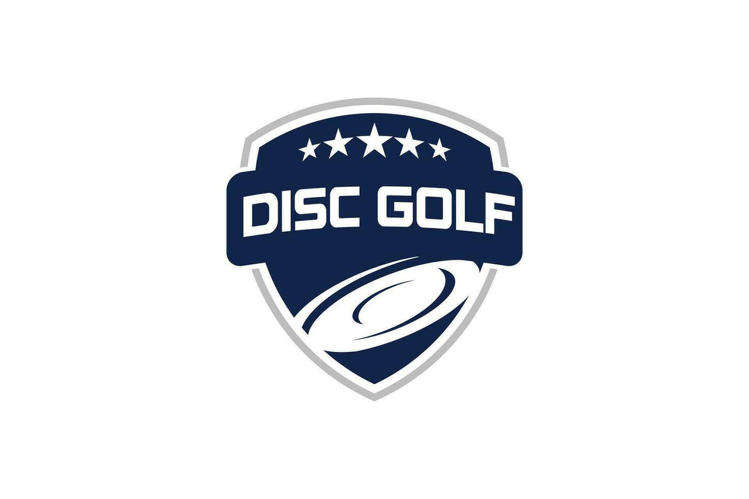 disco golf logo design modello vettore