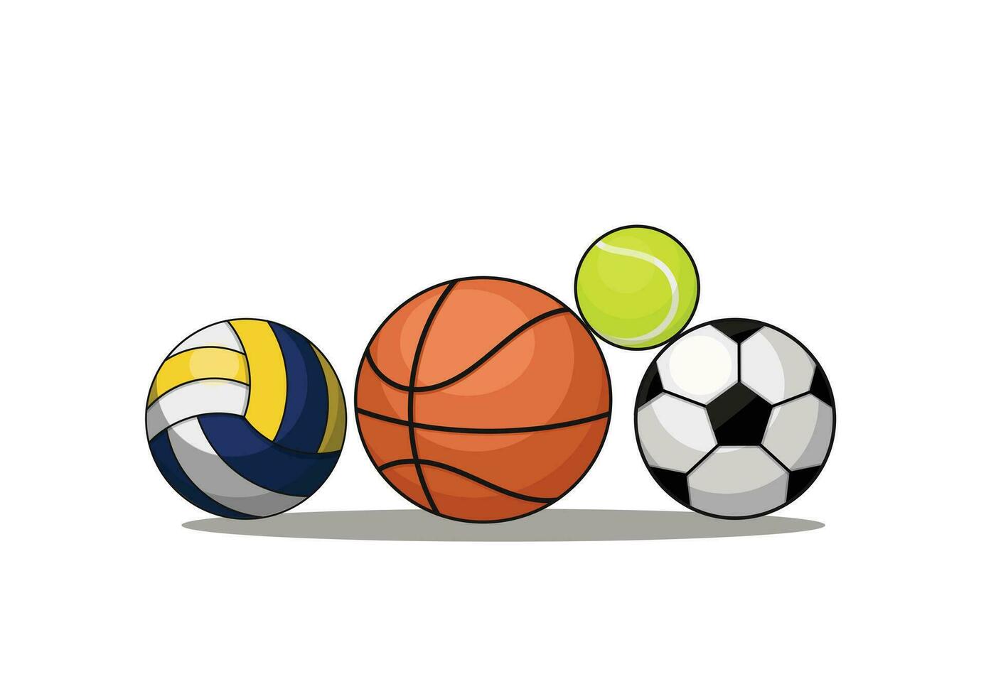 set di palline sportive vettore