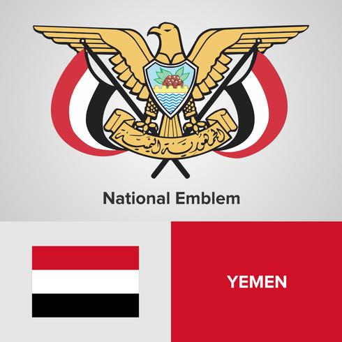 Emblema nazionale, mappa e bandiera vettore