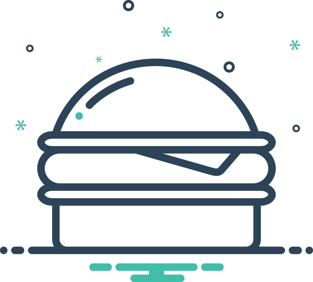 icona mix per hamburger vettore