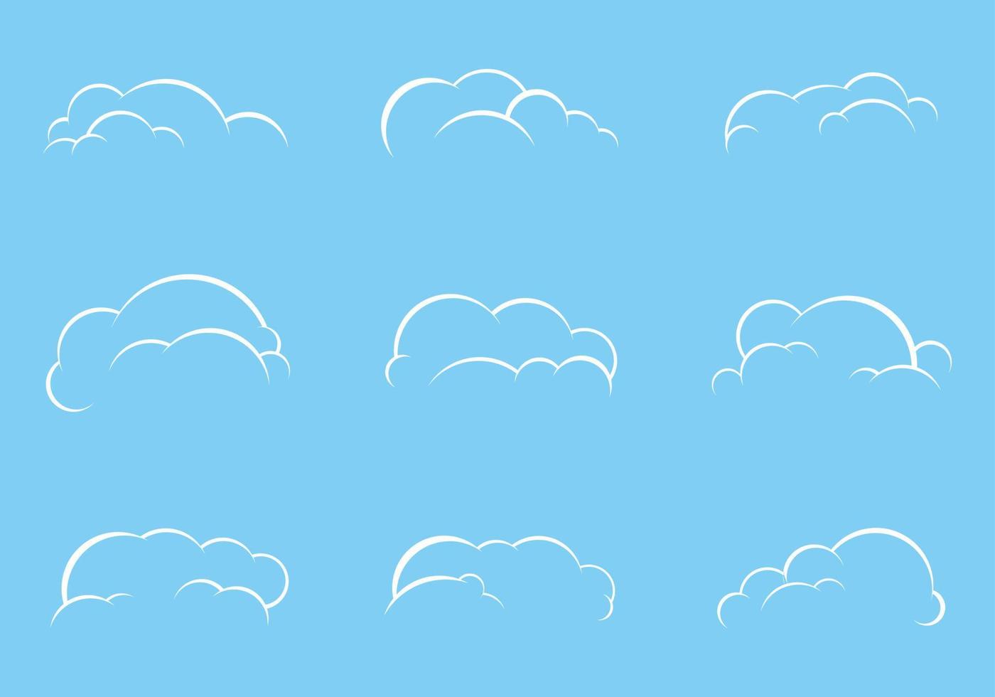 set di illustrazione vettoriale nuvola