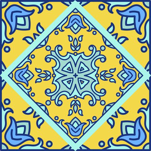 Piastrelle azulejo portoghesi. Patte senza cuciture splendide blu e bianche vettore