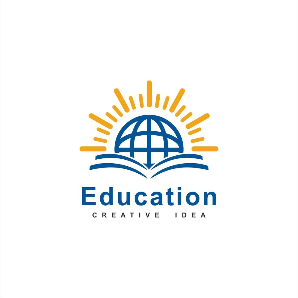 illustrazione dell'icona di vettore di progettazione del modello di logo di istruzione