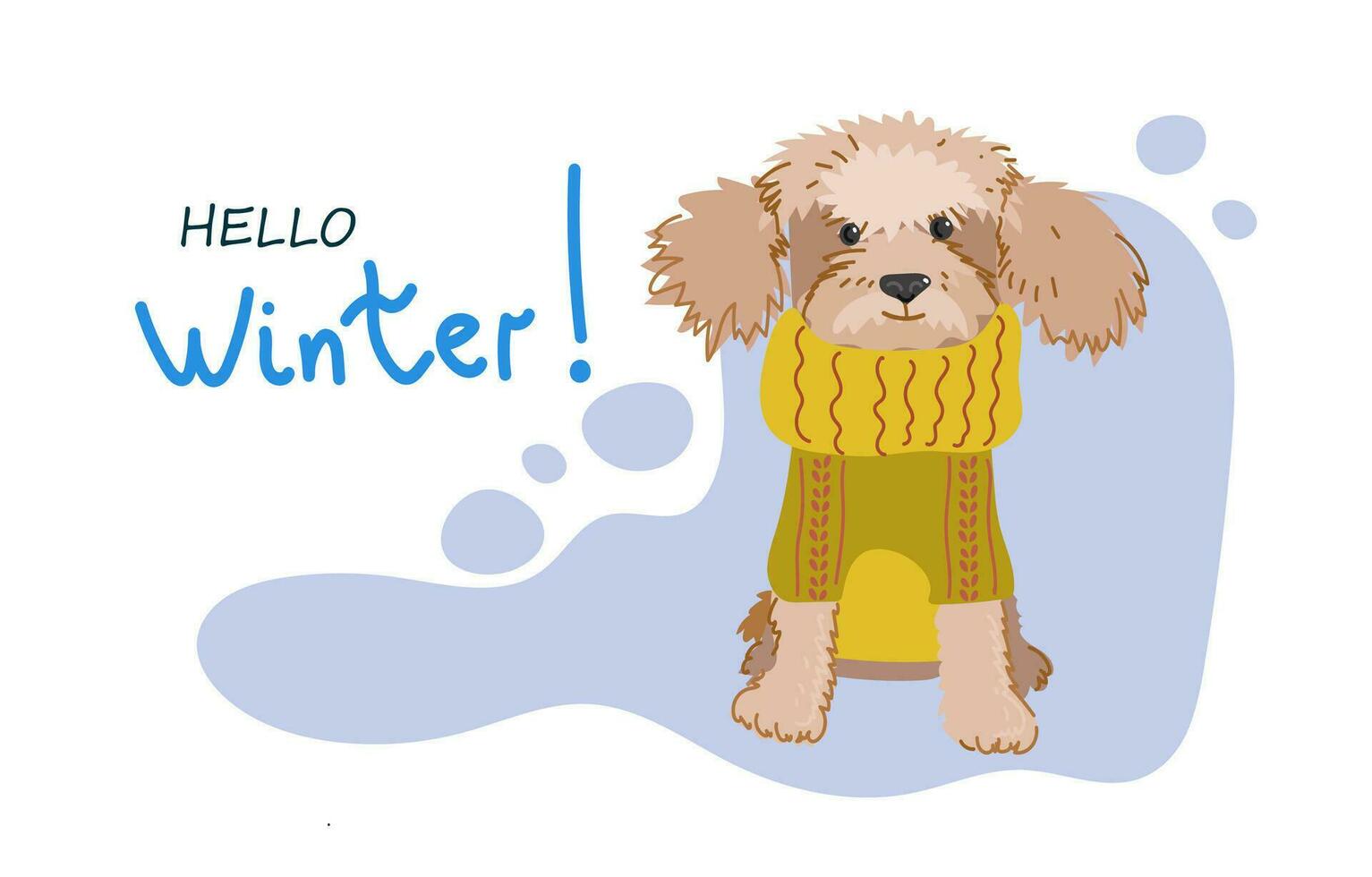 carino cani nel caldo invernale rcostume. piatto vettore illustrazione isolato su bianca sfondo