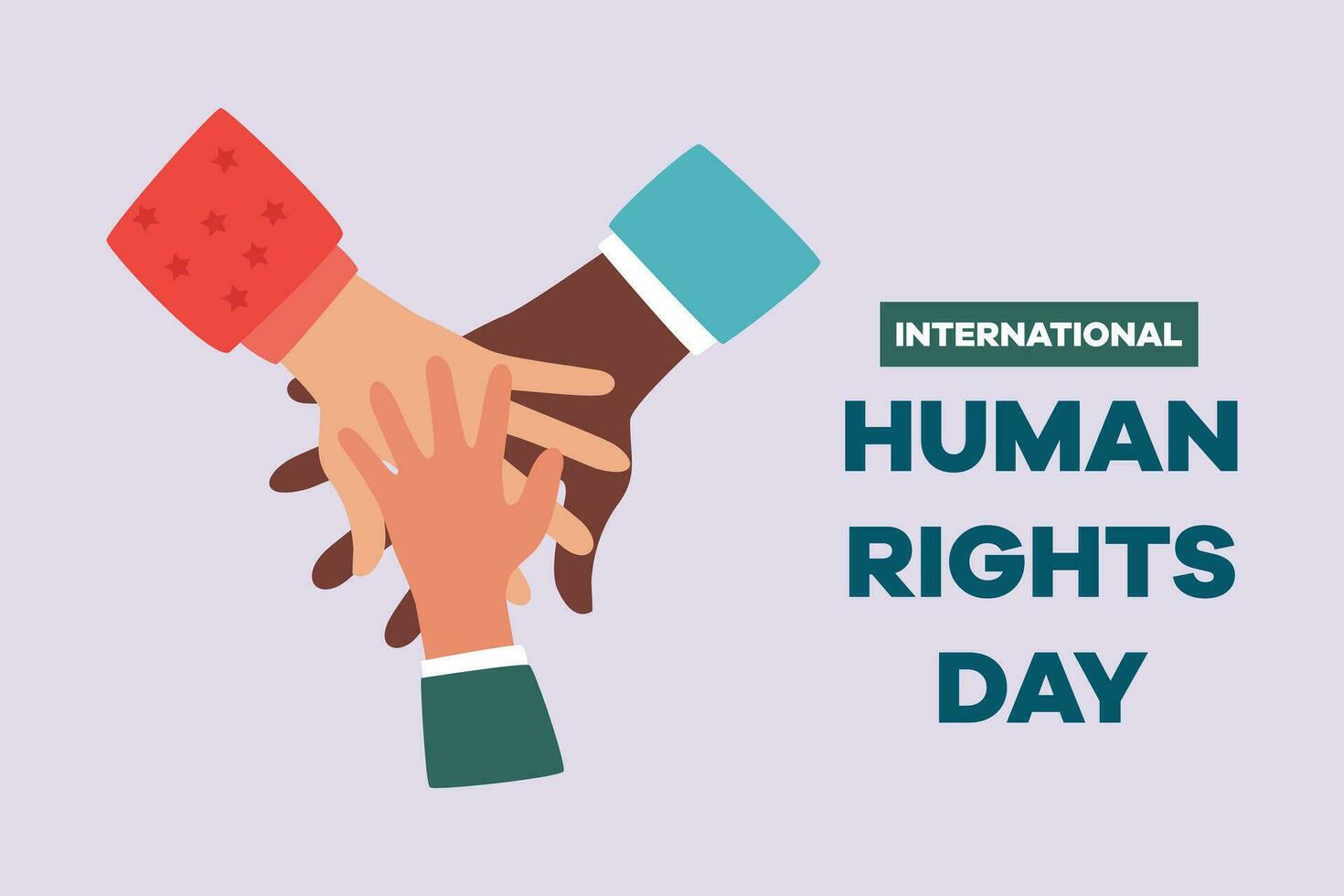 dicembre 10, mondo umano diritti giorno concetto. colorato piatto vettore illustrazione isolato.