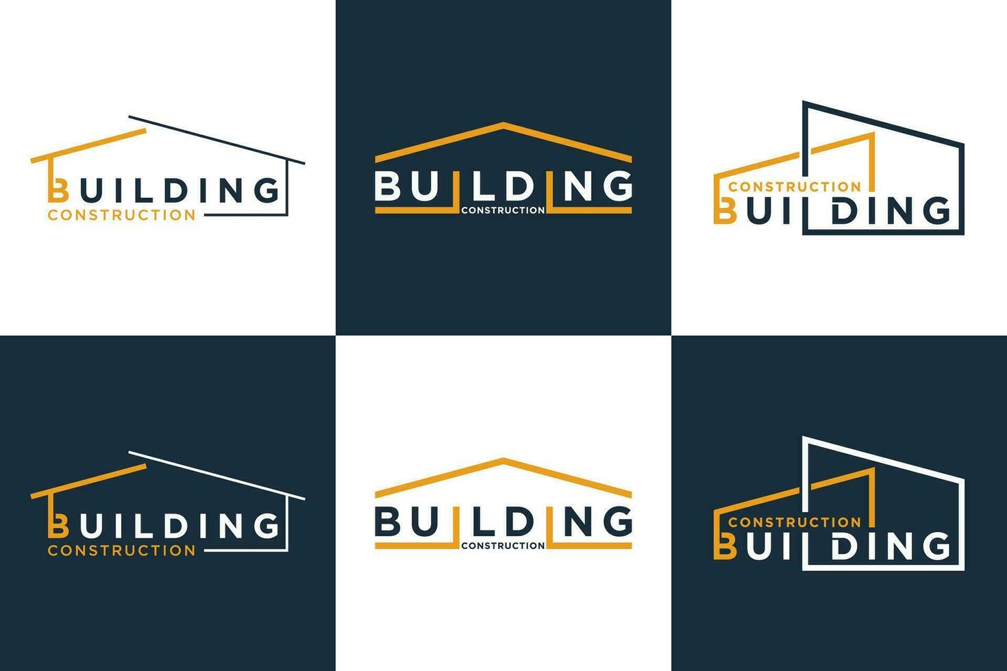 collezione di edificio logo design illustrazione con semplice creativo vettore