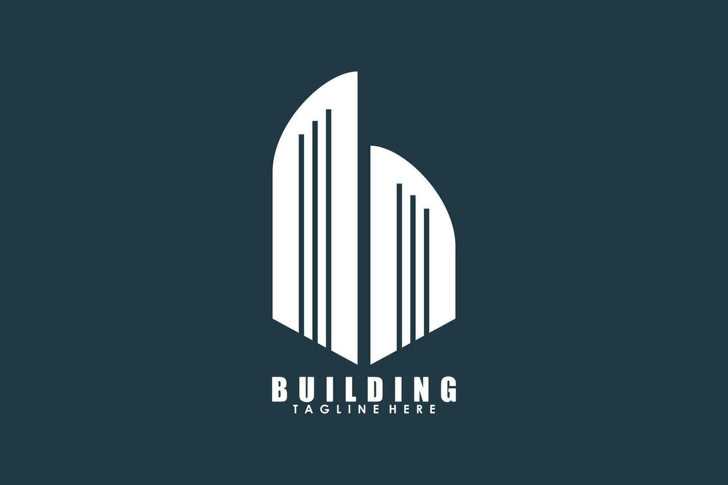 edificio logo design con creativo concetto vettore