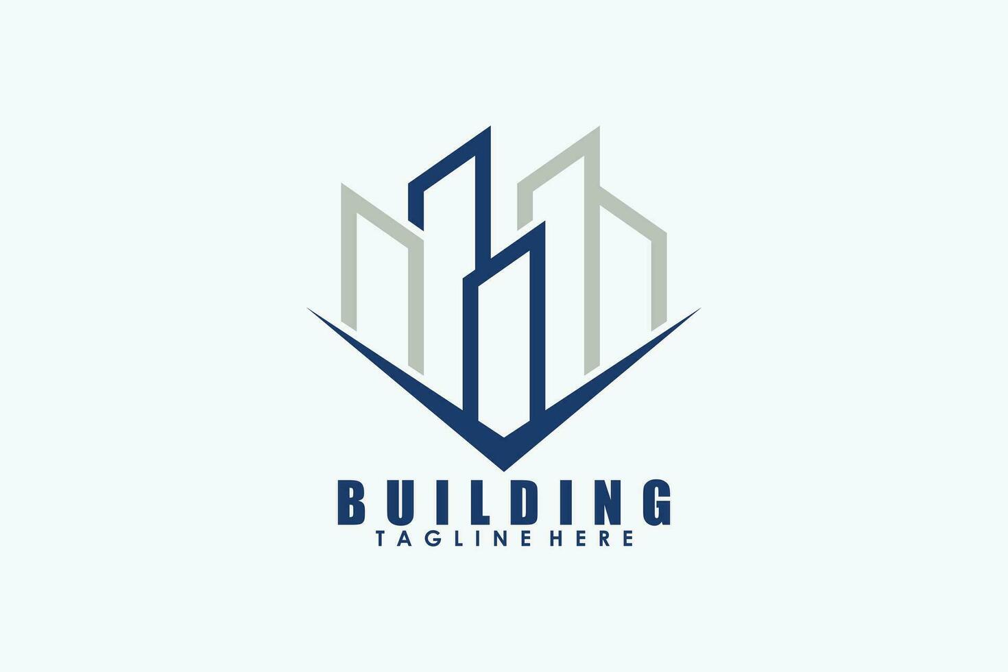 edificio logo design con creativo concetto vettore