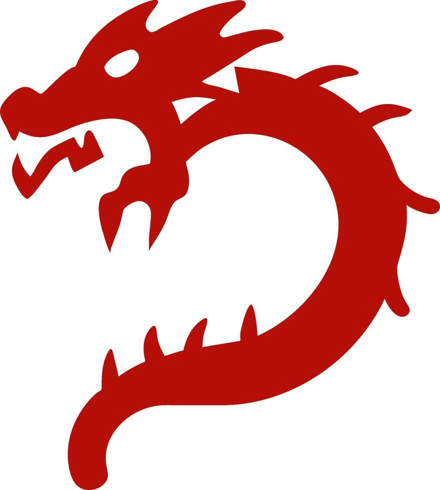 un' rosso Drago vettore illustrazione