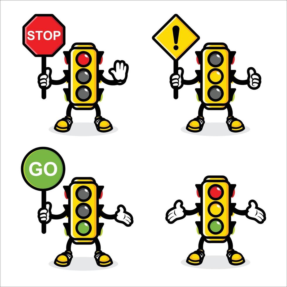 disegno vettoriale set di semafori