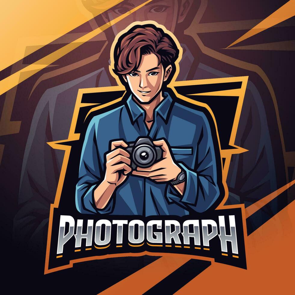 fotografia esport portafortuna logo design vettore