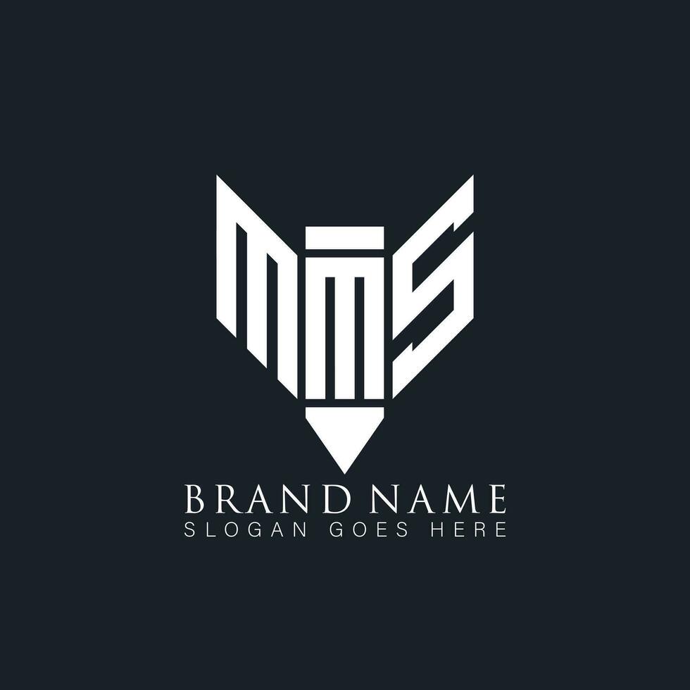 mms astratto lettera logo. mms creativo monogramma iniziali lettera logo concetto. mms unico moderno piatto astratto vettore lettera logo design.