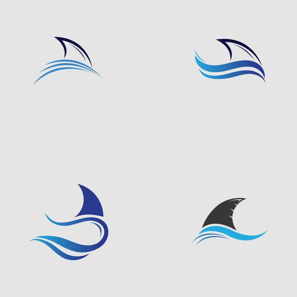 pinna di squalo logo modello icona vettore illustrazione design
