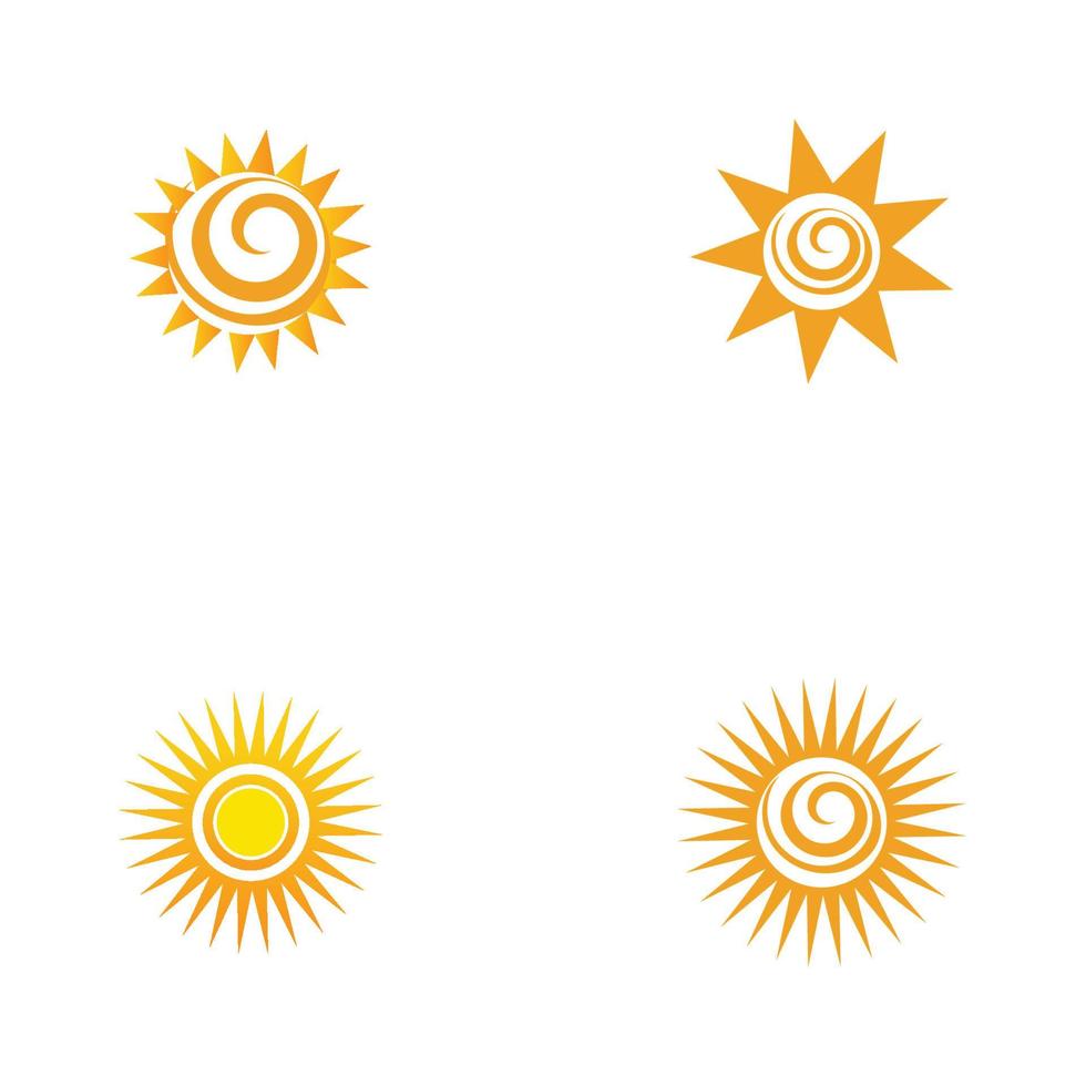modello di progettazione dell'illustrazione di vettore dell'icona del logo del sole