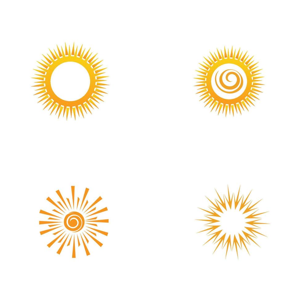 modello di progettazione dell'illustrazione di vettore dell'icona del logo del sole