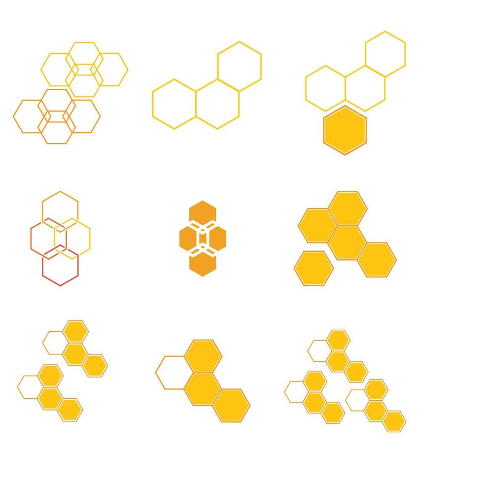 illustrazione del logo a nido d'ape vettore