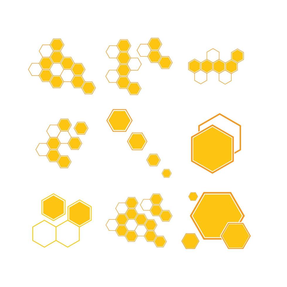 illustrazione del logo a nido d'ape vettore