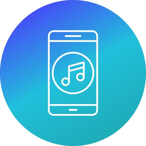 Icona di vettore di applicazione mobile di musica