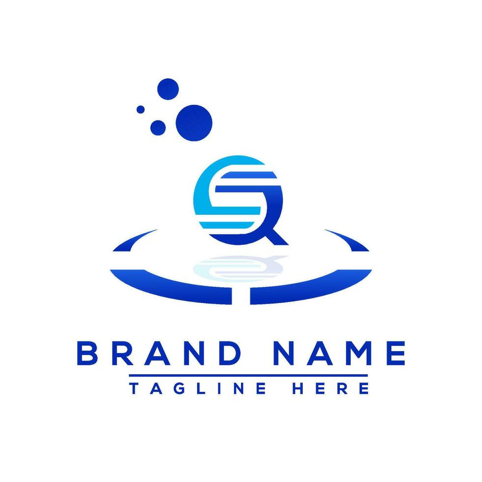 lettera qs blu logo professionale per tutti tipi di attività commerciale vettore