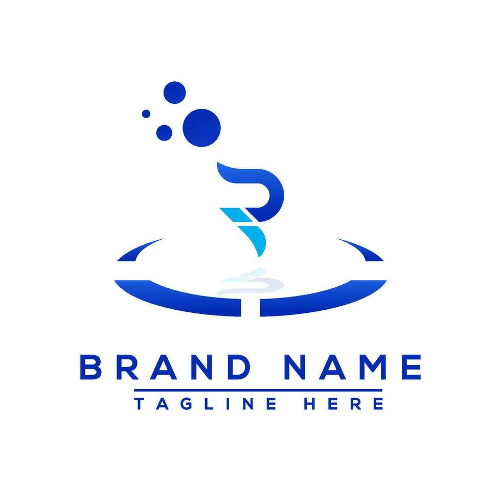 lettera RI blu logo professionale per tutti tipi di attività commerciale vettore