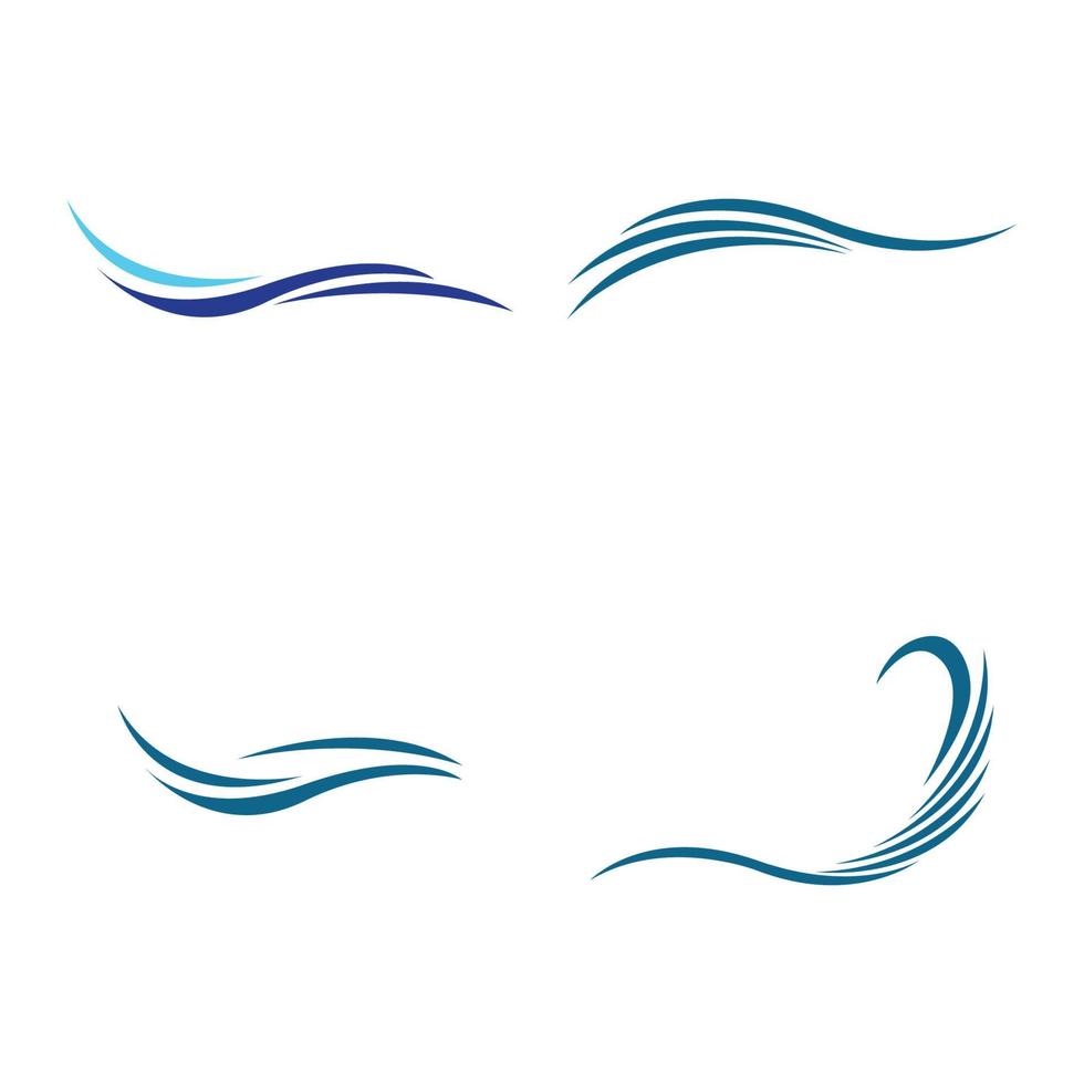 logo dell'acqua dell'onda vettore