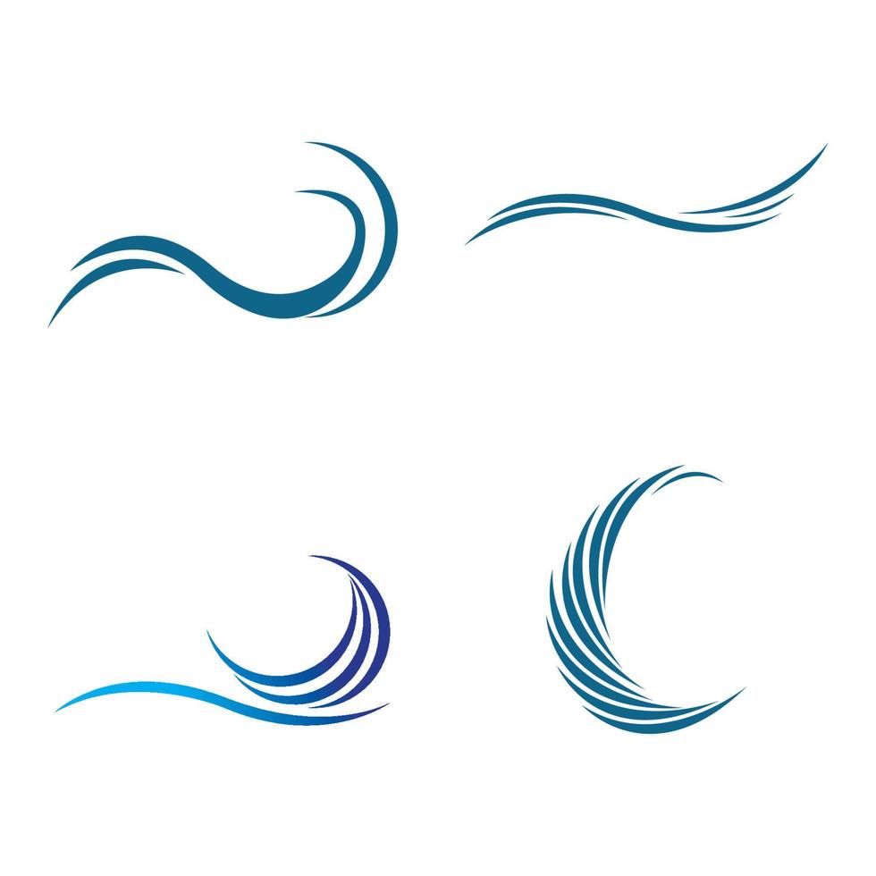 logo dell'acqua dell'onda vettore