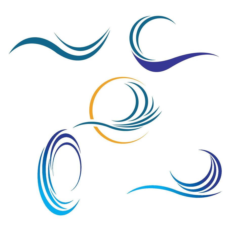 logo dell'acqua dell'onda vettore