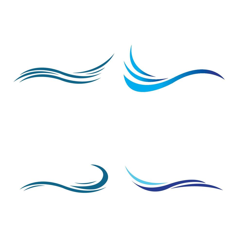 logo dell'acqua dell'onda vettore