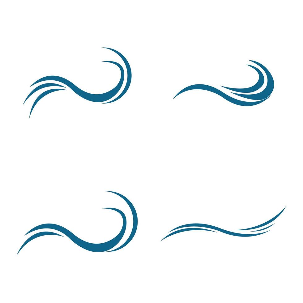 logo dell'acqua dell'onda vettore
