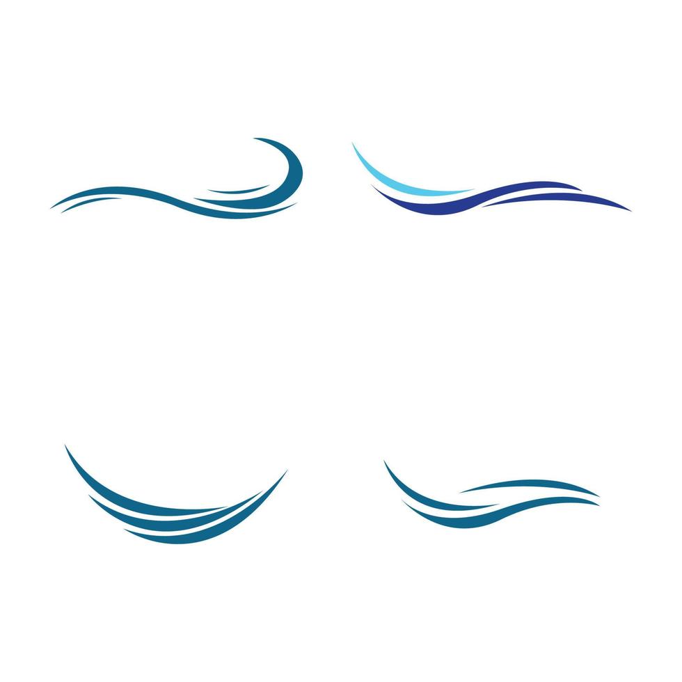 logo dell'acqua dell'onda vettore