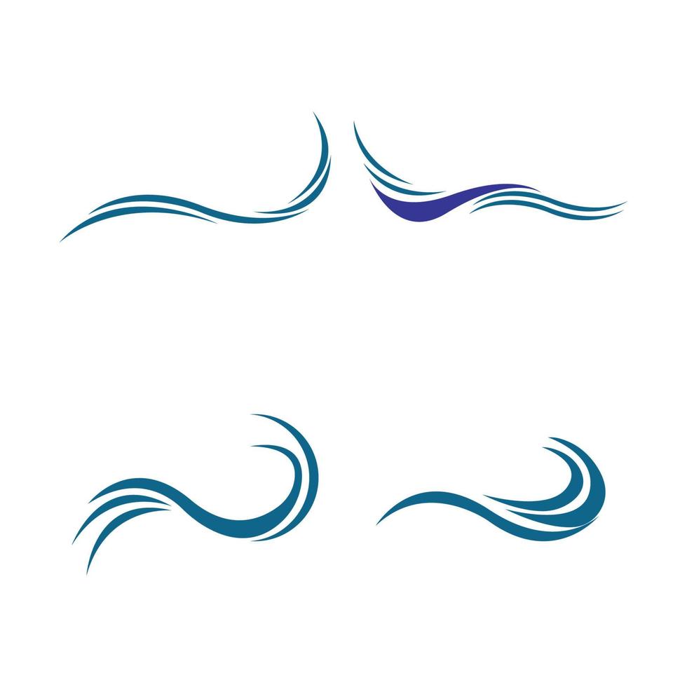 logo dell'acqua dell'onda vettore