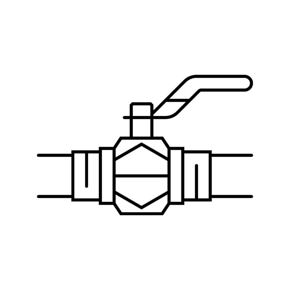 valvola gas servizio linea icona vettore illustrazione