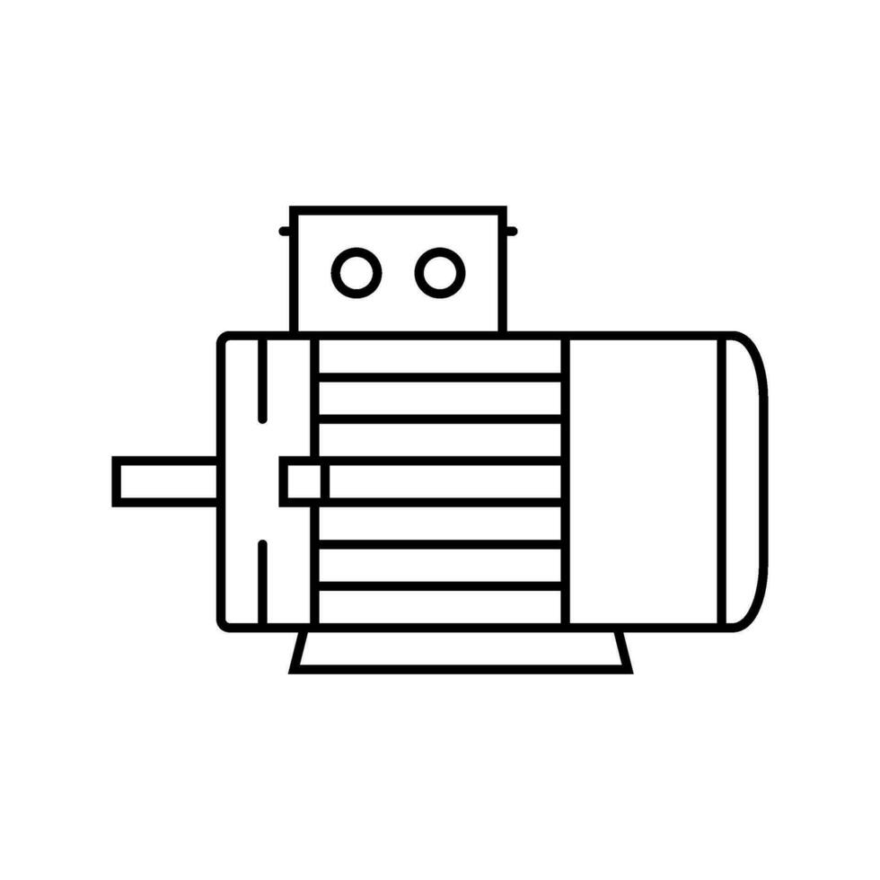 elettrico il motore elettrico ingegnere linea icona vettore illustrazione