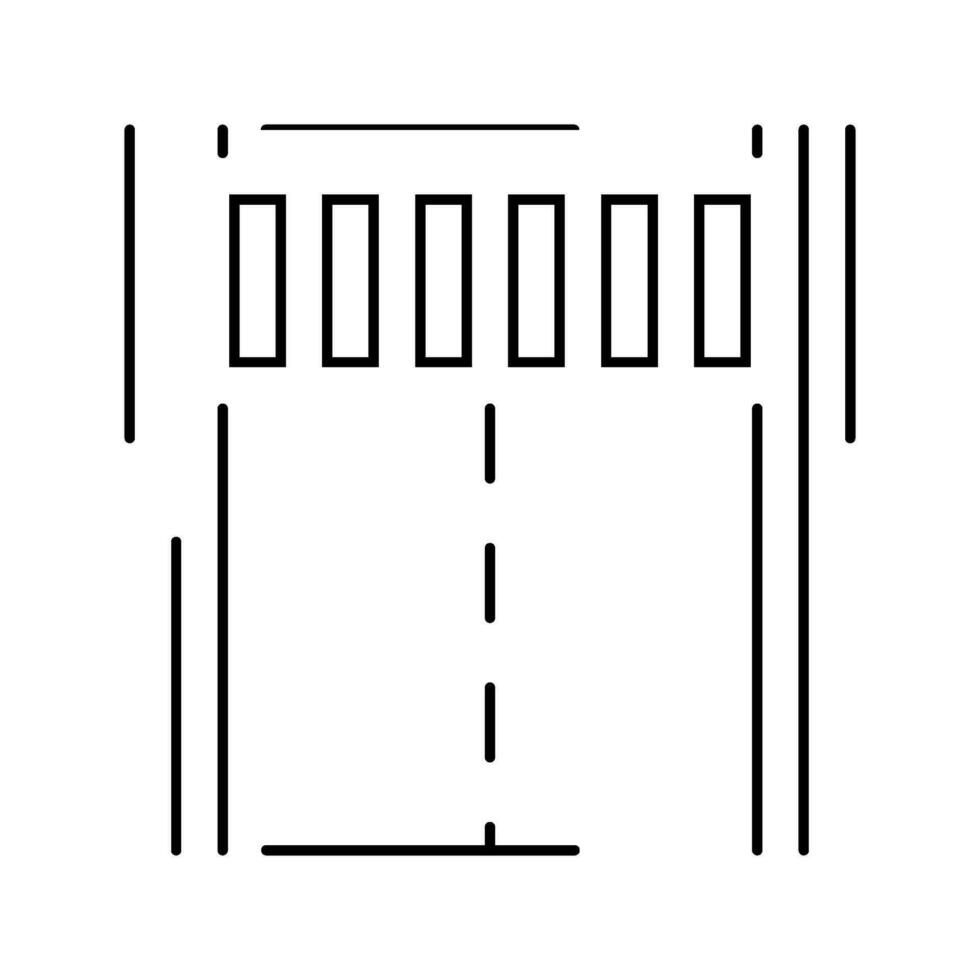 strada marcatura civile ingegnere linea icona vettore illustrazione