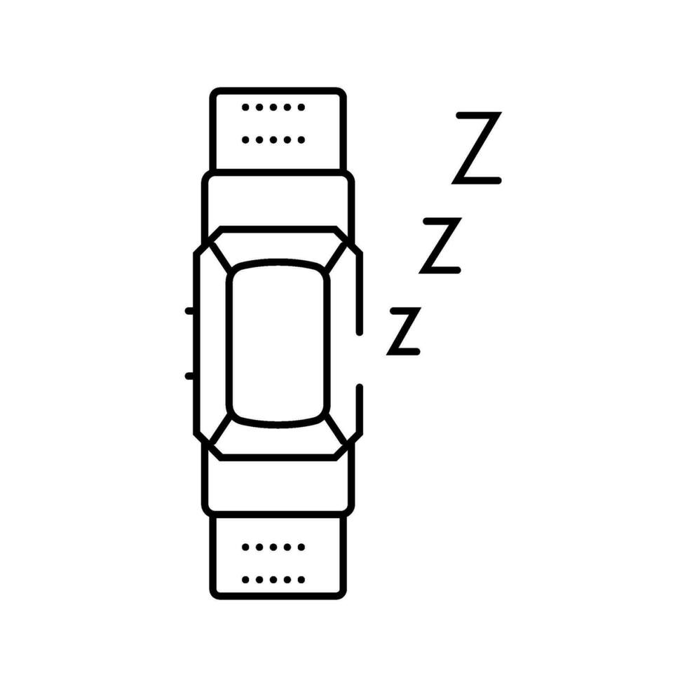 inteligente dormire inseguitore casa linea icona vettore illustrazione