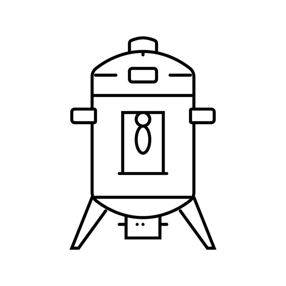 fumatore bistecca linea icona vettore illustrazione