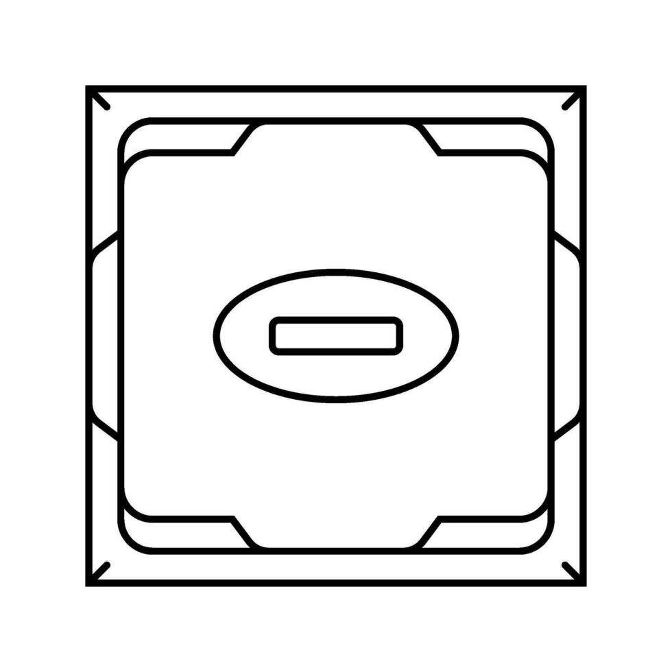 processore patata fritta gioco pc linea icona vettore illustrazione