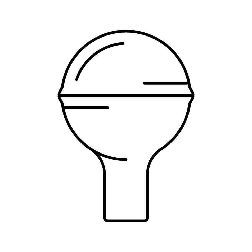 contagocce lampadina chimico cristalleria laboratorio linea icona vettore illustrazione