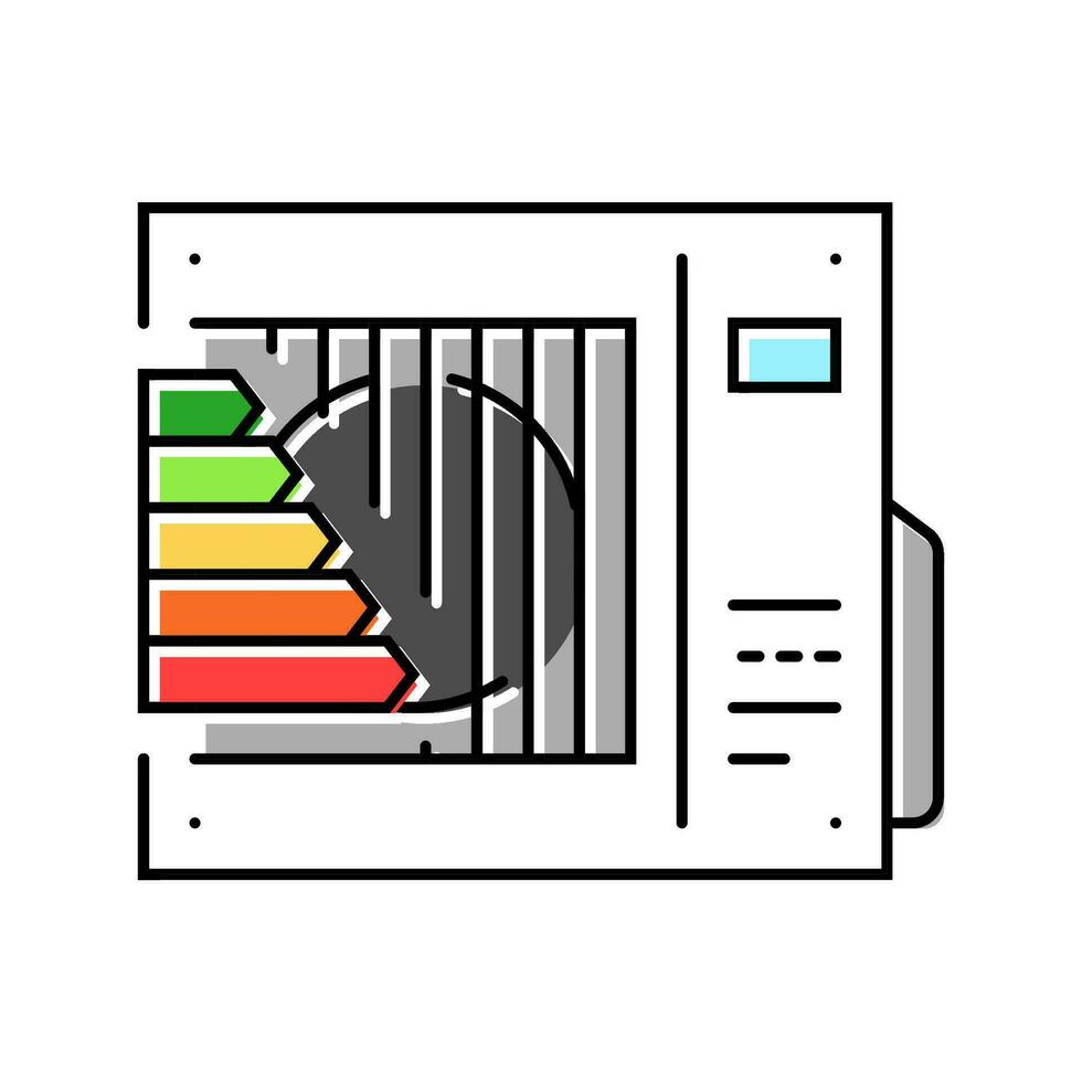 raffreddamento energia efficiente colore icona vettore illustrazione