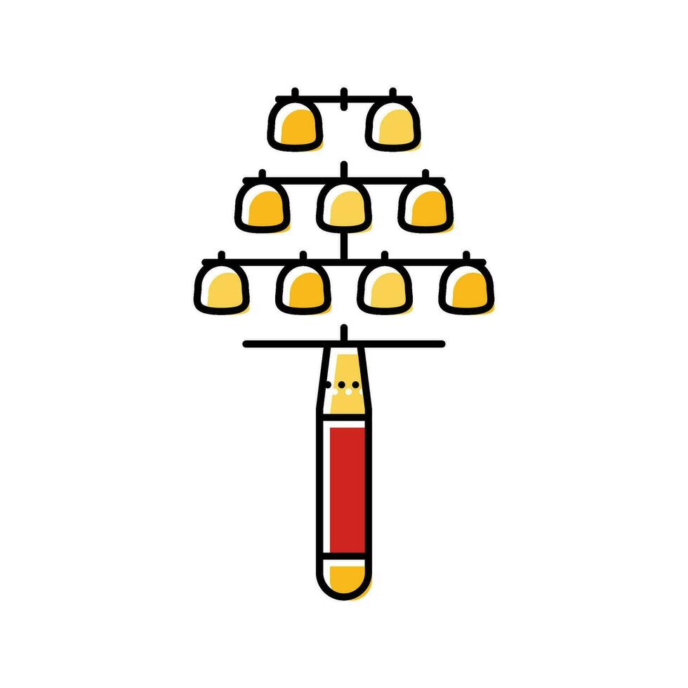 shinto campane lo shintoismo colore icona vettore illustrazione