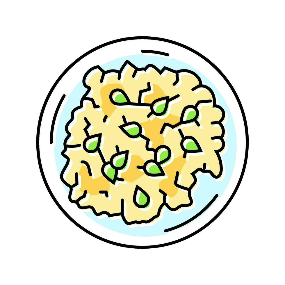 uovo insalata colore icona vettore illustrazione