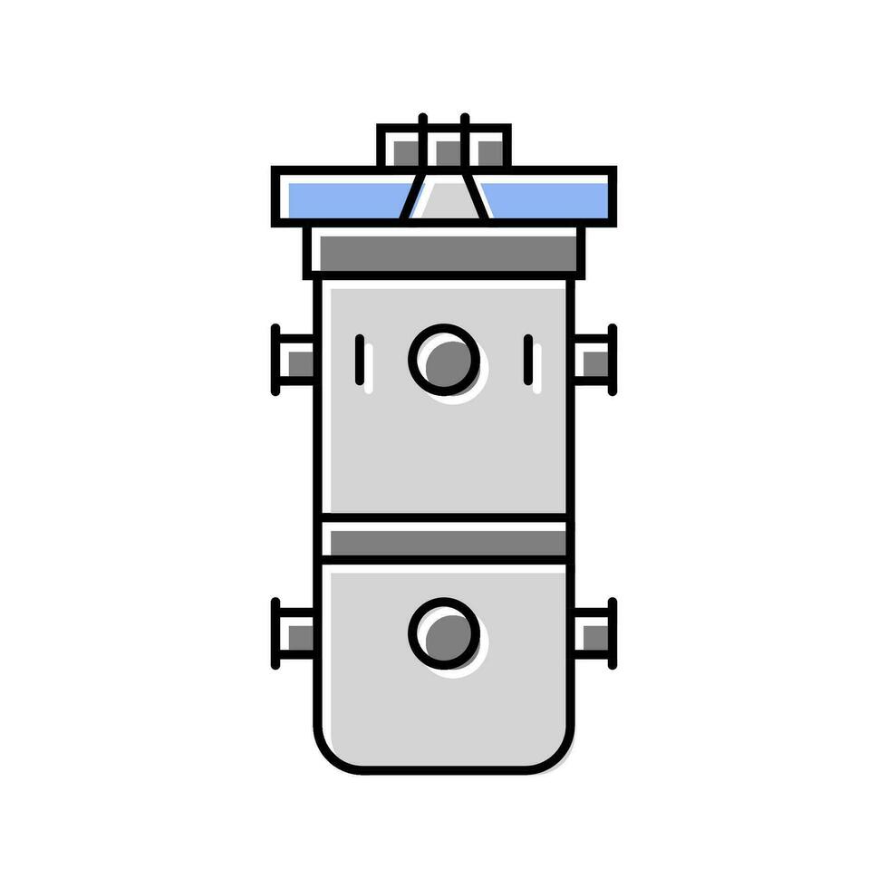 reattore nave nucleare energia colore icona vettore illustrazione