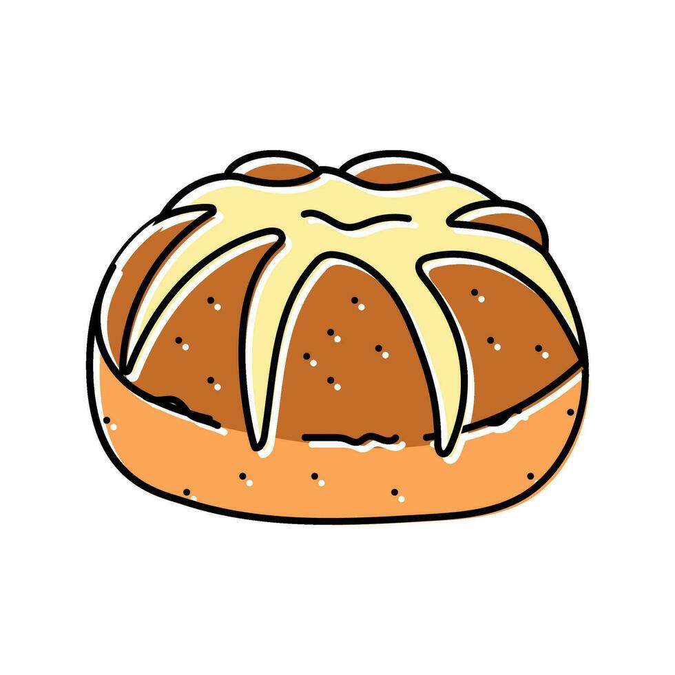 feta ciambella cibo pasto colore icona vettore illustrazione