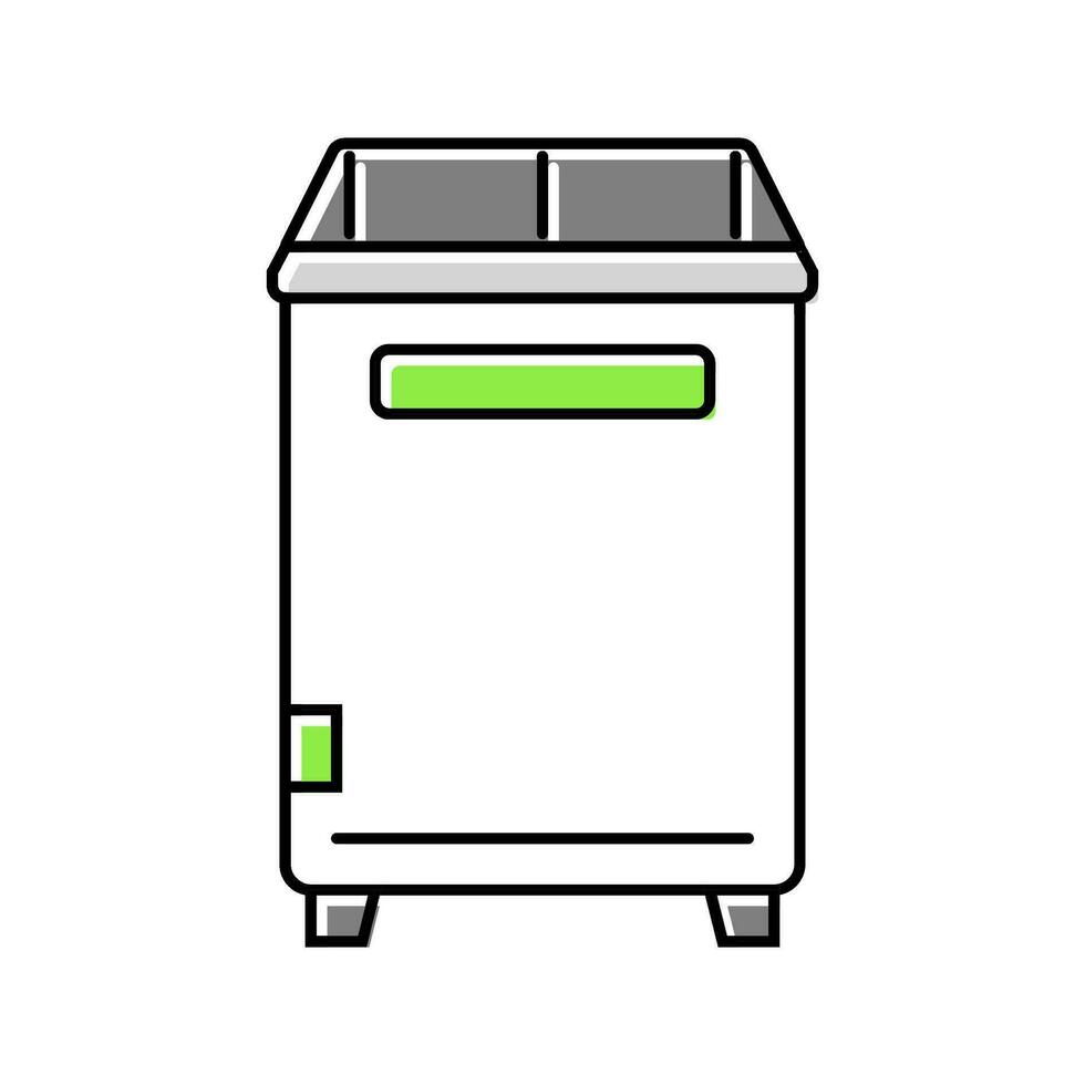 lavanderia cestino Camera da letto interno colore icona vettore illustrazione