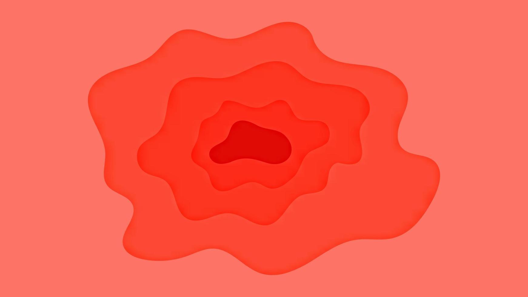 sfondo rosso papercut astratto con modello di testo sfondi in stile carta tagliata. può essere utilizzato per poster, banner aziendali, volantini, pubblicità, brochure, cataloghi, siti web, siti web, presentazioni vettore