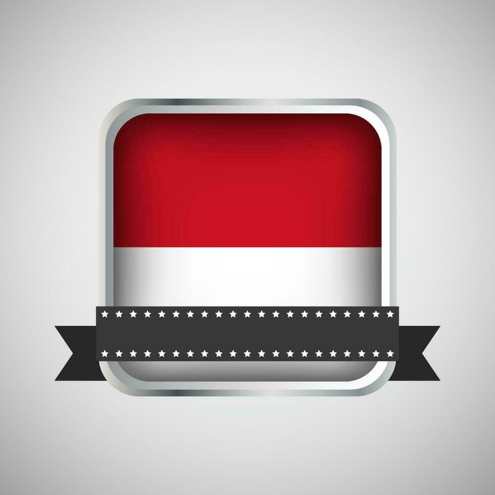 vettore il giro bandiera con Indonesia bandiera