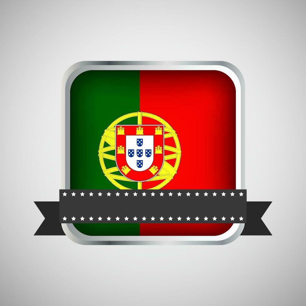 vettore il giro bandiera con Portogallo bandiera
