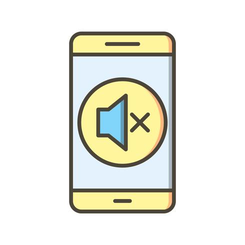 Icona di vettore di applicazione mobile silenzioso